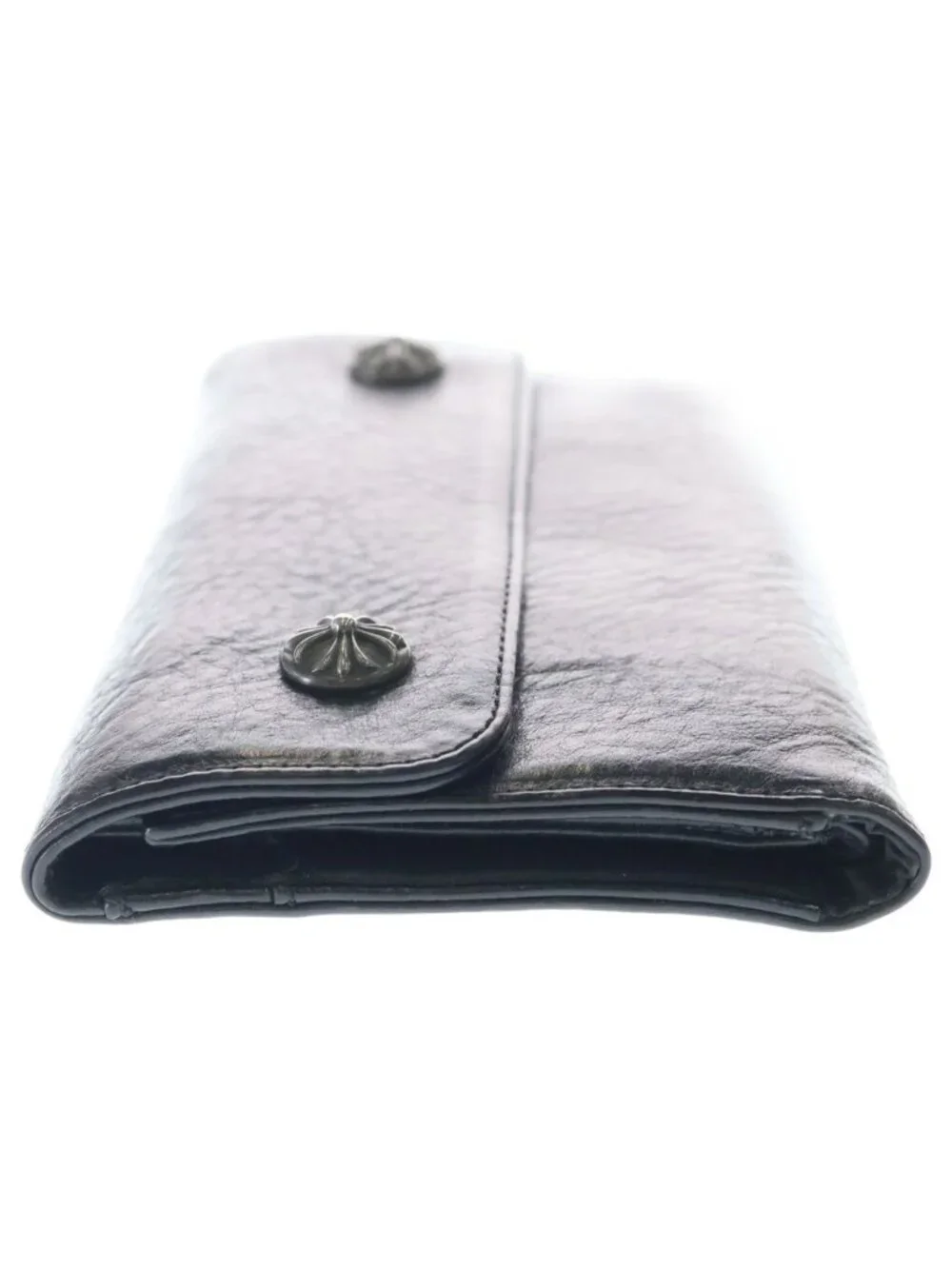 Chrome Hearts Wave Leather Wallet Black
